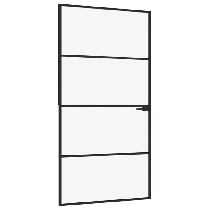 Ușă de interior negru 102x201,5cm sticlă securiz./aluminiu slim - WALTI WALTI