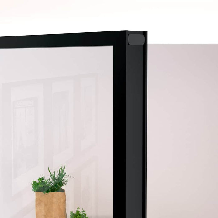 Ușă de interior negru 76x201,5 cm sticlă securiz./aluminiu slim WALTI