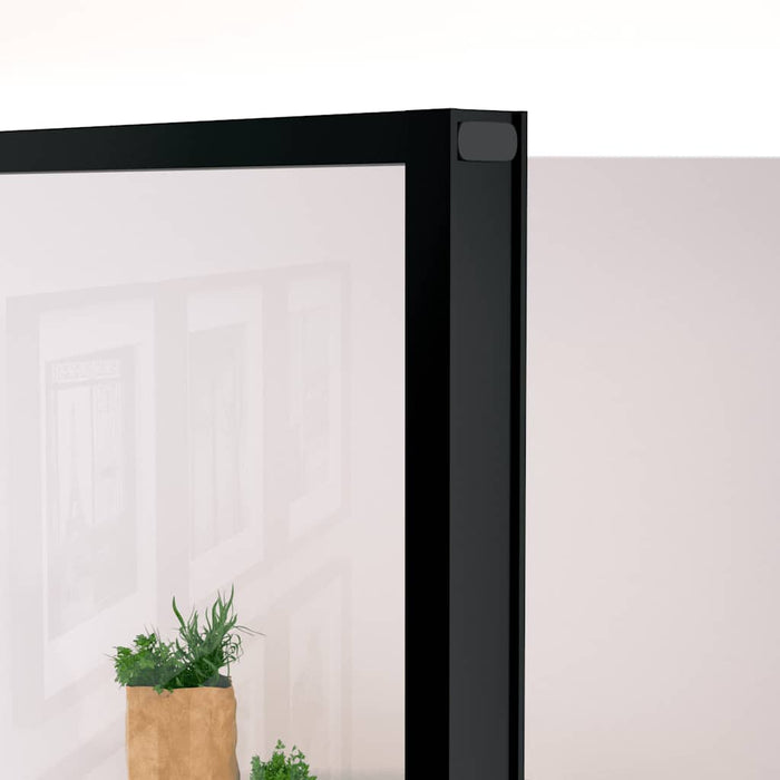 Ușă de interior negru 83x201,5 cm sticlă securiz./aluminiu slim WALTI