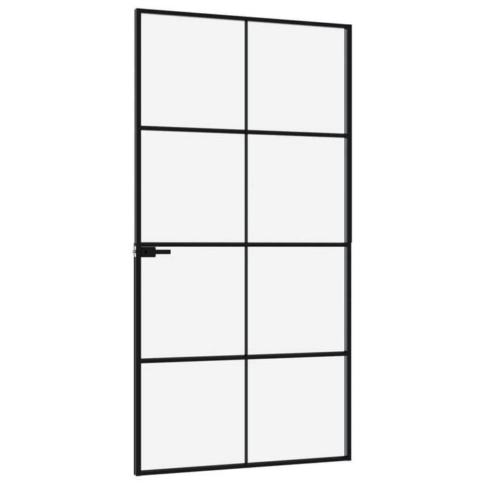 Ușă de interior negru 102x201,5cm sticlă securiz./aluminiu slim - WALTI WALTI