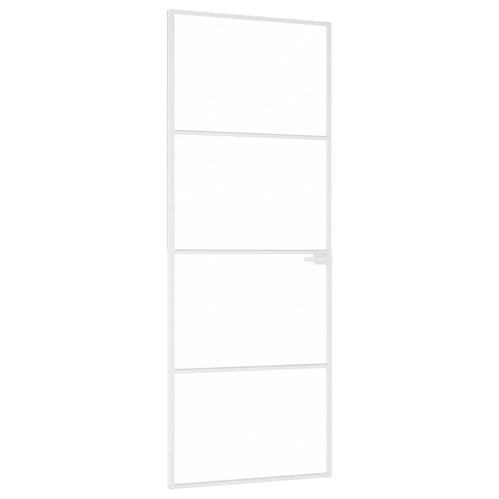 Ușă de interior alb 76x201,5 cm sticlă securiz. / aluminiu slim WALTI
