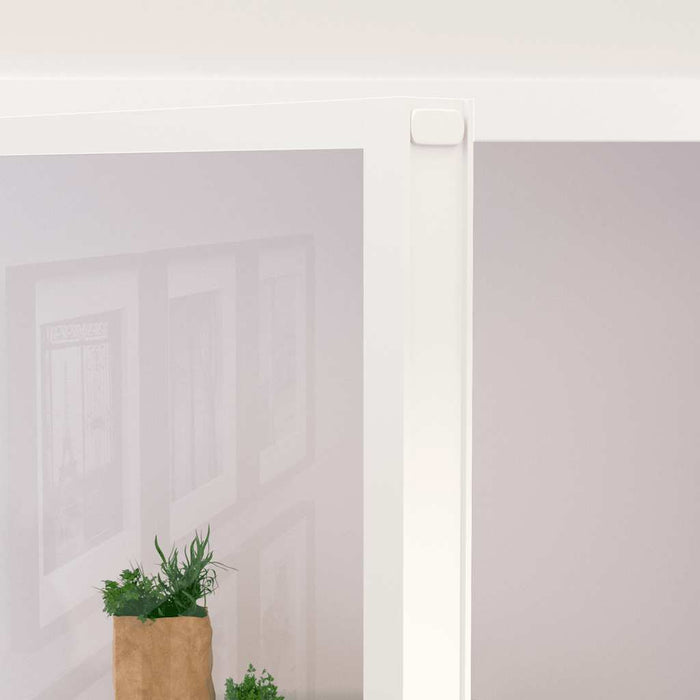 Ușă de interior alb 83x201,5 cm sticlă securiz. / aluminiu slim WALTI