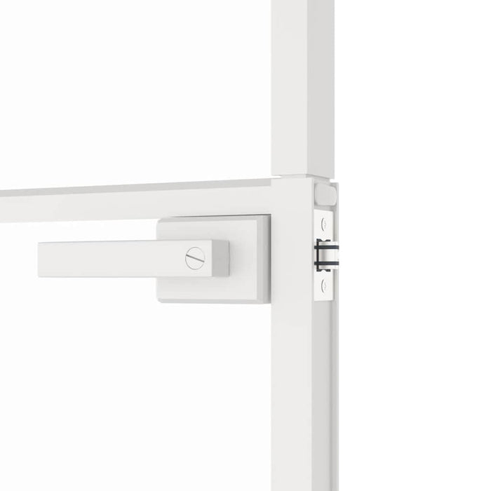 Ușă de interior alb 83x201,5 cm sticlă securiz. / aluminiu slim WALTI