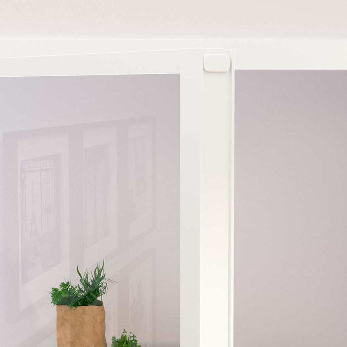 Ușă de interior alb 93x201,5 cm sticlă securiz. / aluminiu slim WALTI