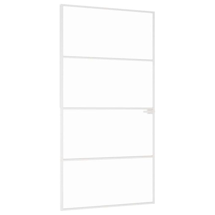 Ușă de interior alb 102x201,5 cm sticlă securiz./aluminiu slim WALTI