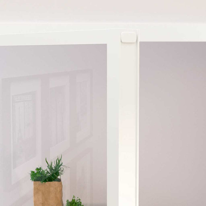 Ușă de interior alb 102x201,5 cm sticlă securiz./aluminiu slim WALTI
