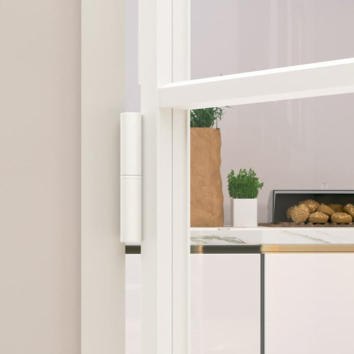 Ușă de interior alb 102x201,5 cm sticlă securiz./aluminiu slim WALTI