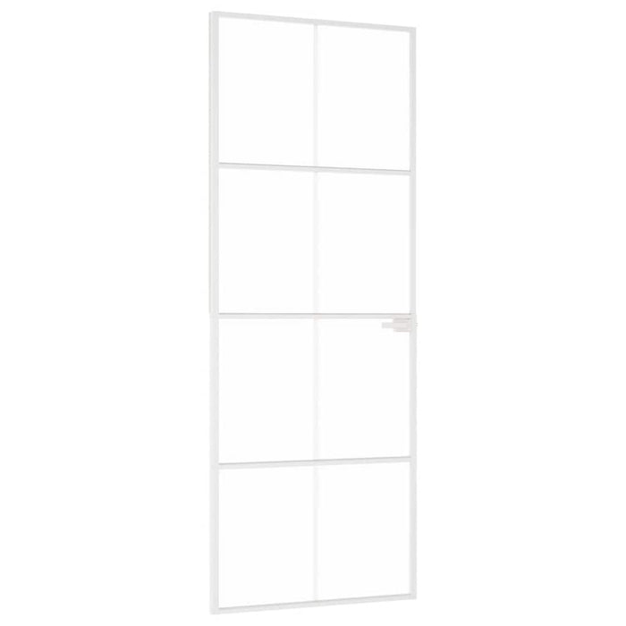Ușă de interior alb 76x201,5 cm sticlă securiz. / aluminiu slim WALTI