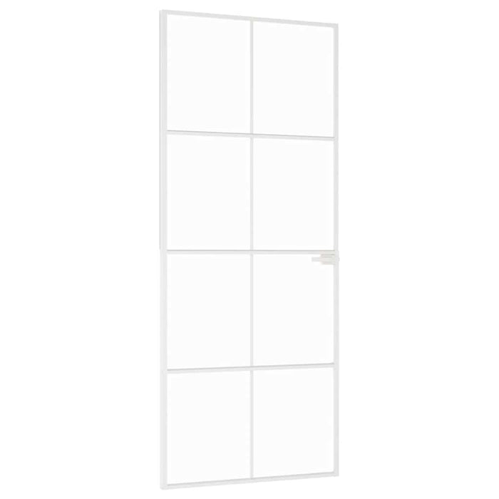 Ușă de interior alb 83x201,5 cm sticlă securiz. / aluminiu slim WALTI