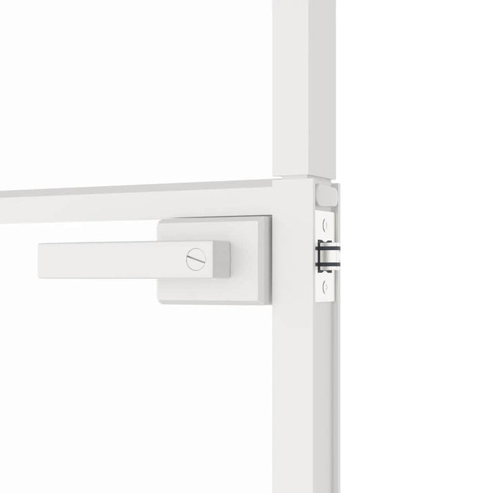Ușă de interior alb 83x201,5 cm sticlă securiz. / aluminiu slim WALTI