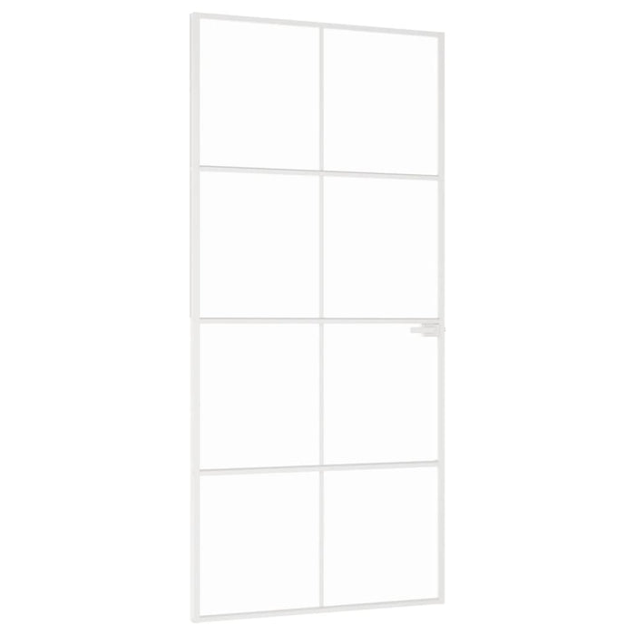 Ușă de interior alb 93x201,5 cm sticlă securiz. / aluminiu slim - WALTI WALTI