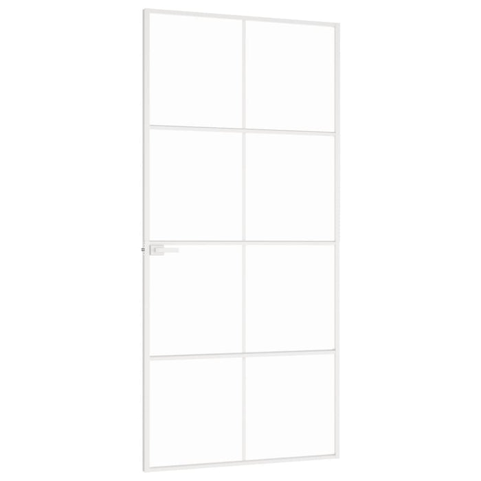 Ușă de interior alb 93x201,5 cm sticlă securiz. / aluminiu slim - WALTI WALTI