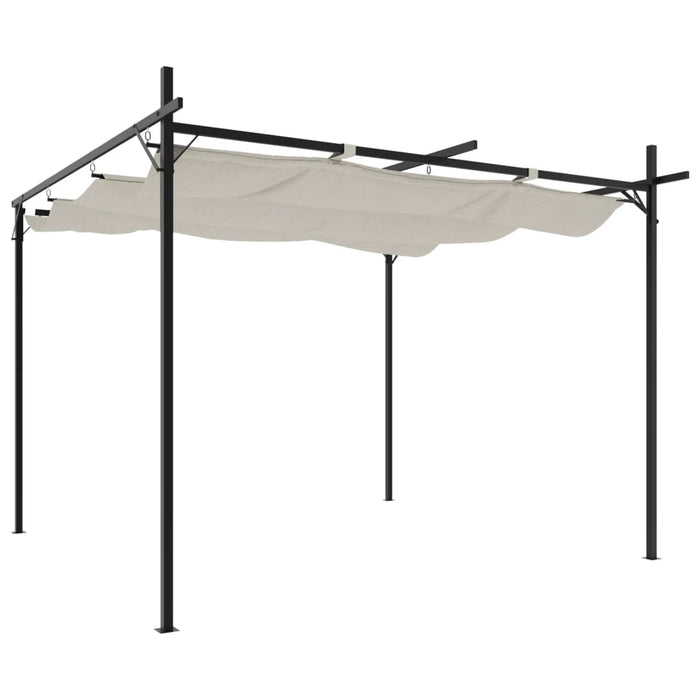 Pergola cu acoperiș retractabil, crem, 295x292x230 cm - WALTI WALTI