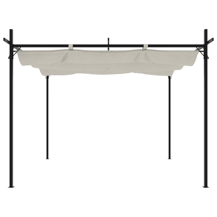Pergola cu acoperiș retractabil, crem, 295x292x230 cm - WALTI WALTI