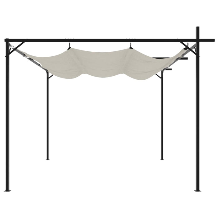 Pergola cu acoperiș retractabil, crem, 295x292x230 cm - WALTI WALTI