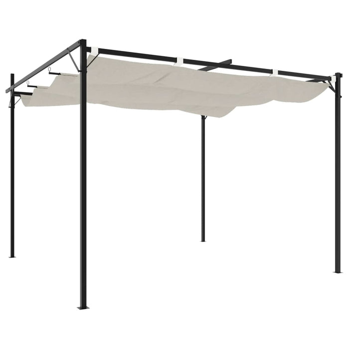 Pergola cu acoperiș retractabil, crem, 295x292x230 cm - WALTI WALTI
