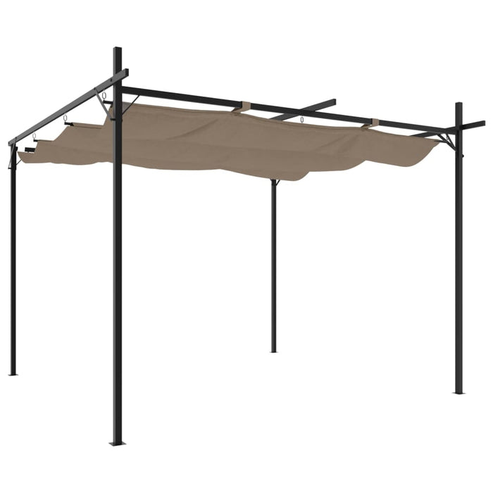 Pergola cu acoperiș retractabil, gri taupe, 295x292x230 cm - WALTI WALTI