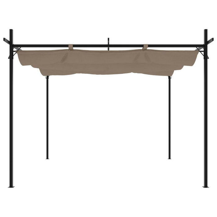 Pergola cu acoperiș retractabil, gri taupe, 295x292x230 cm - WALTI WALTI