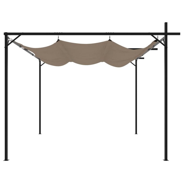 Pergola cu acoperiș retractabil, gri taupe, 295x292x230 cm - WALTI WALTI