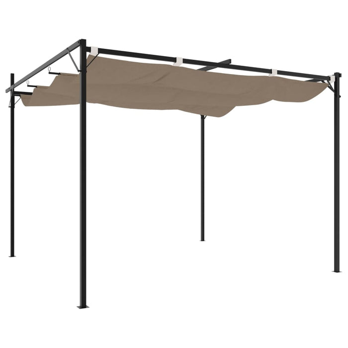 Pergola cu acoperiș retractabil, gri taupe, 295x292x230 cm - WALTI WALTI