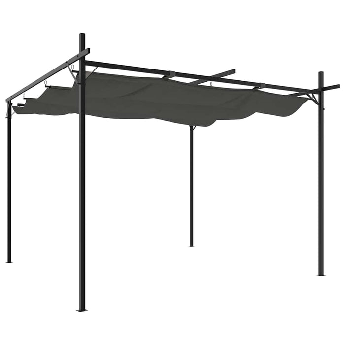 Pergola cu acoperiș retractabil, antracit, 295x292x230 cm - WALTI WALTI
