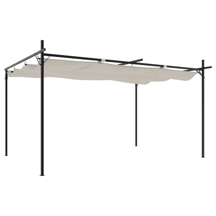 Pergola cu acoperiș retractabil, crem, 395x292x230 cm - WALTI WALTI
