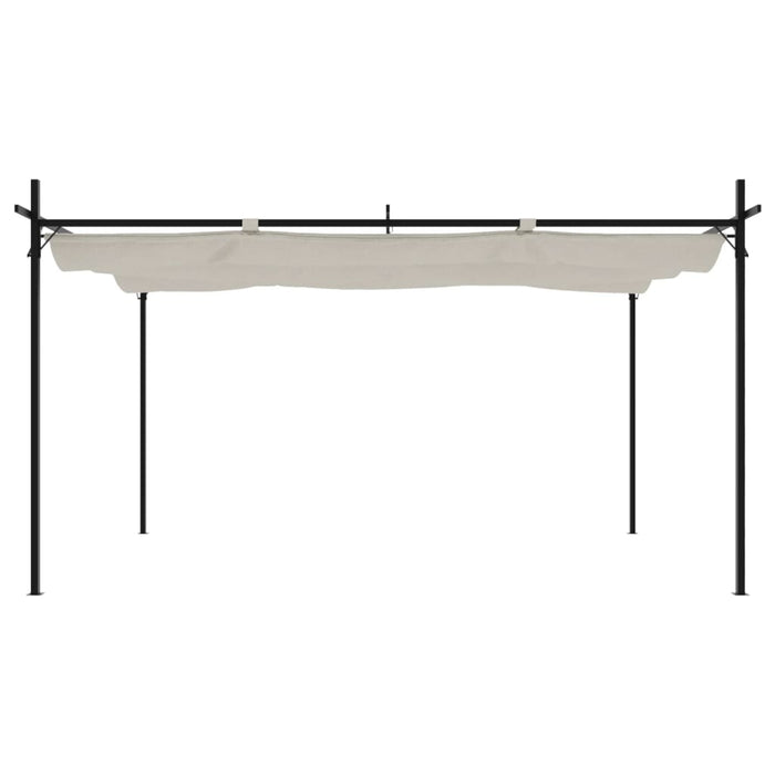 Pergola cu acoperiș retractabil, crem, 395x292x230 cm - WALTI WALTI