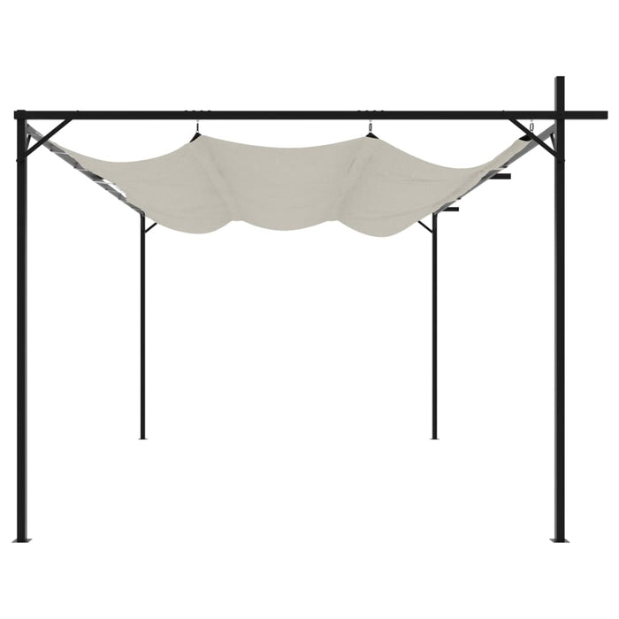Pergola cu acoperiș retractabil, crem, 395x292x230 cm - WALTI WALTI