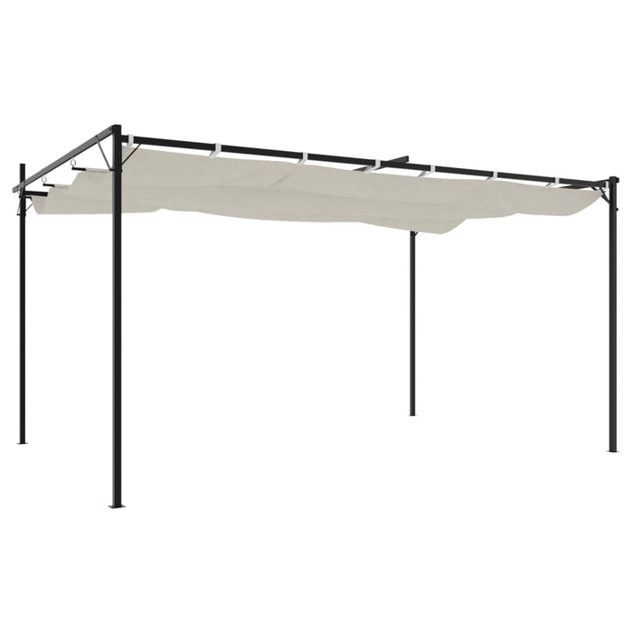 Pergola cu acoperiș retractabil, crem, 395x292x230 cm - WALTI WALTI