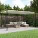 Pergola cu acoperiș retractabil, crem, 395x292x230 cm - WALTI WALTI