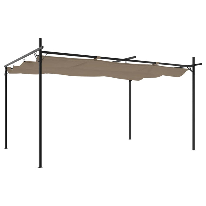 Pergola cu acoperiș retractabil, gri taupe, 395x292x230 cm - WALTI WALTI