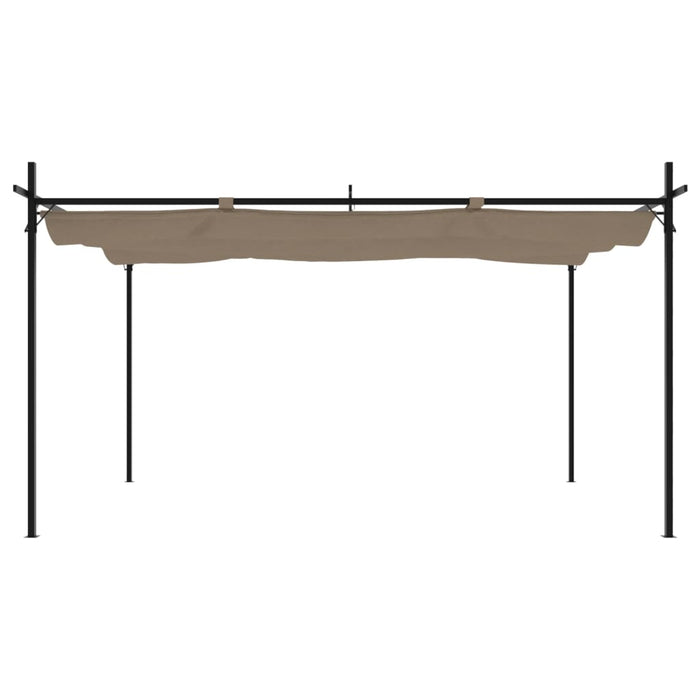 Pergola cu acoperiș retractabil, gri taupe, 395x292x230 cm - WALTI WALTI