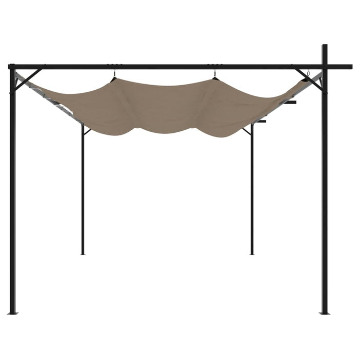 Pergola cu acoperiș retractabil, gri taupe, 395x292x230 cm - WALTI WALTI