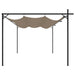 Pergola cu acoperiș retractabil, gri taupe, 395x292x230 cm - WALTI WALTI