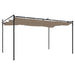 Pergola cu acoperiș retractabil, gri taupe, 395x292x230 cm - WALTI WALTI