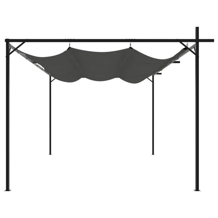 Pergola cu acoperiș retractabil, antracit, 395x292x230 cm - WALTI WALTI