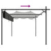 Pergola cu acoperiș retractabil, antracit, 395x292x230 cm - WALTI WALTI