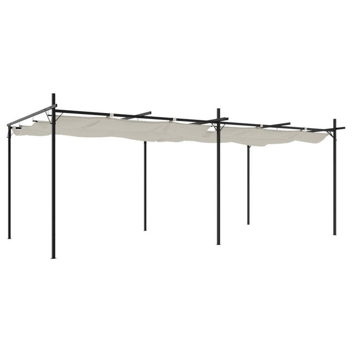 Pergola cu acoperiș retractabil, crem, 589x292x230 cm - WALTI WALTI