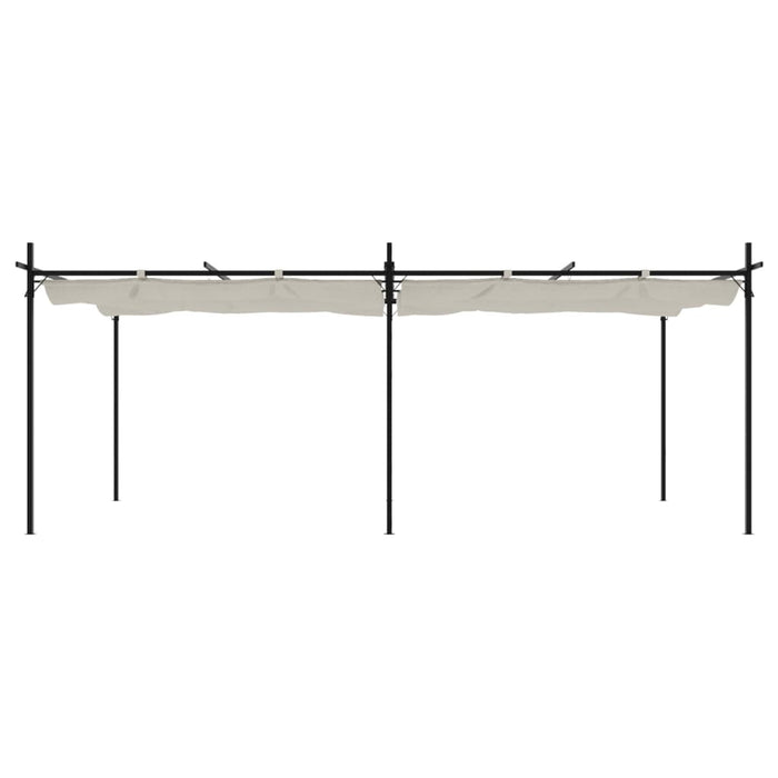 Pergola cu acoperiș retractabil, crem, 589x292x230 cm - WALTI WALTI