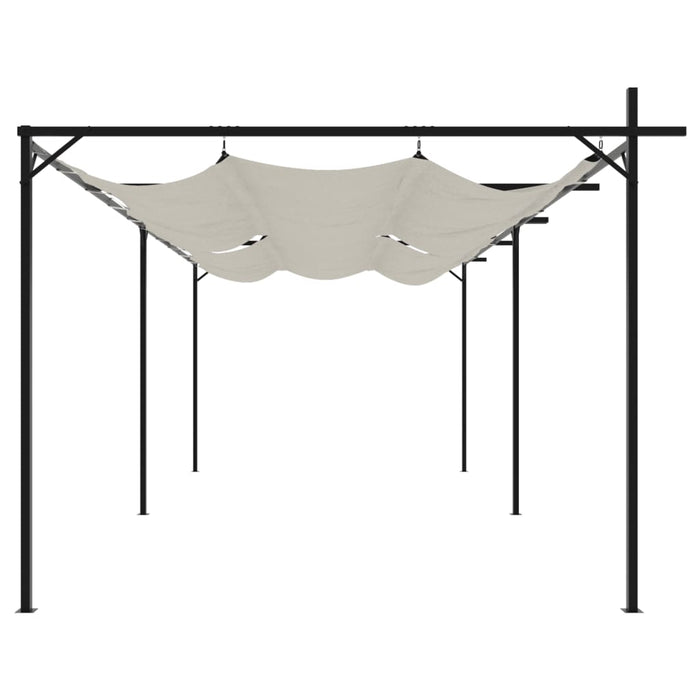 Pergola cu acoperiș retractabil, crem, 589x292x230 cm - WALTI WALTI