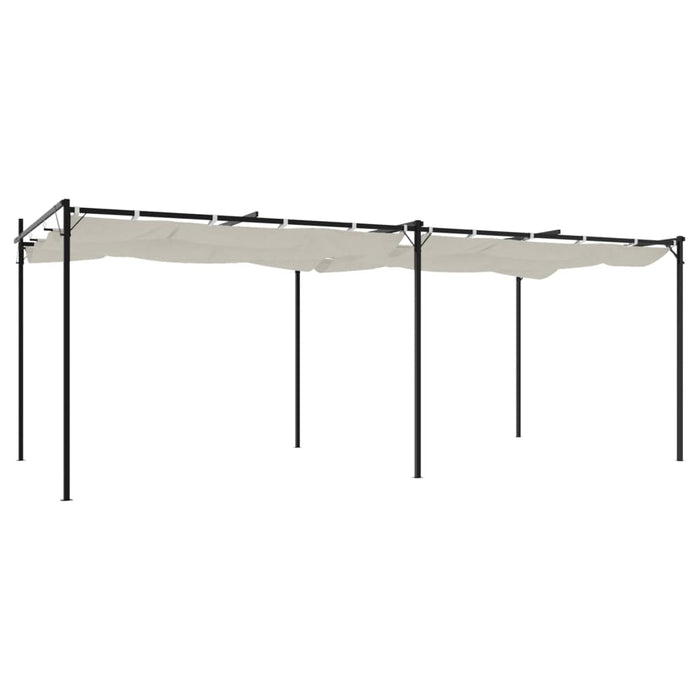 Pergola cu acoperiș retractabil, crem, 589x292x230 cm - WALTI WALTI