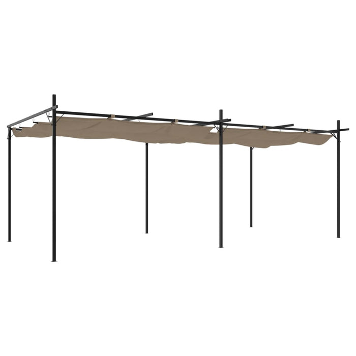 Pergola cu acoperiș retractabil, gri taupe, 589x292x230 cm - WALTI WALTI