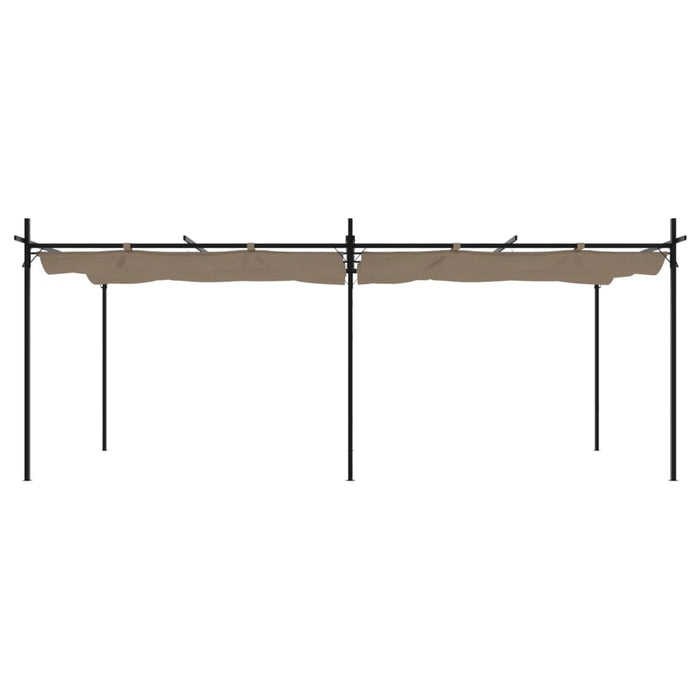 Pergola cu acoperiș retractabil, gri taupe, 589x292x230 cm - WALTI WALTI