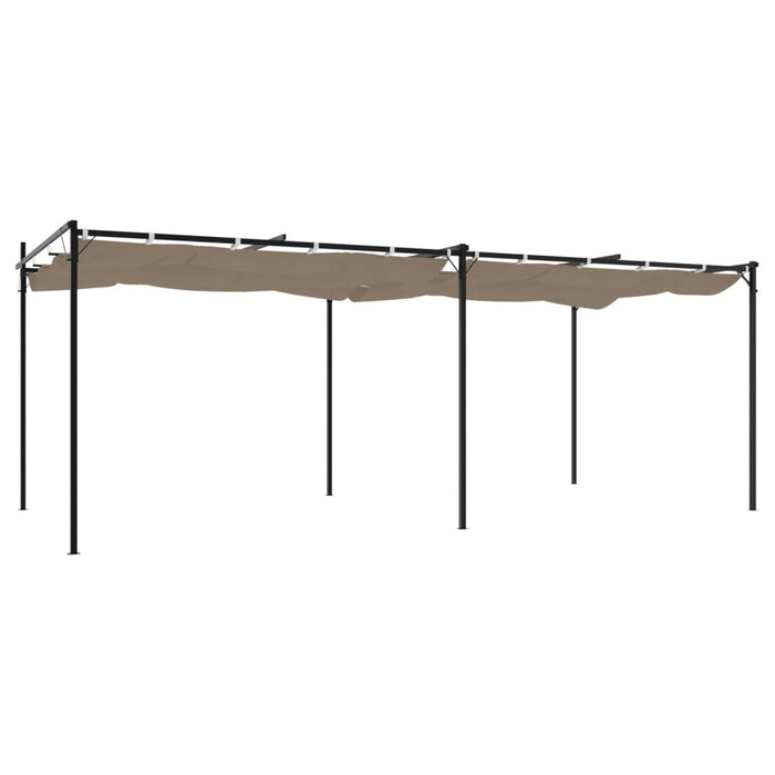 Pergola cu acoperiș retractabil, gri taupe, 589x292x230 cm - WALTI WALTI