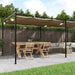 Pergola cu acoperiș retractabil, gri taupe, 589x292x230 cm - WALTI WALTI