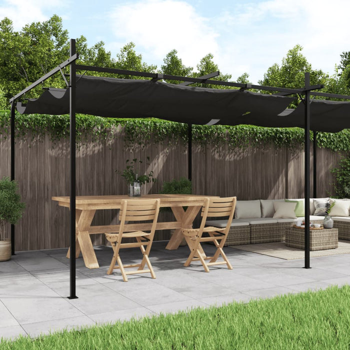 Pergola cu acoperiș retractabil, antracit, 589x292x230 cm - WALTI WALTI