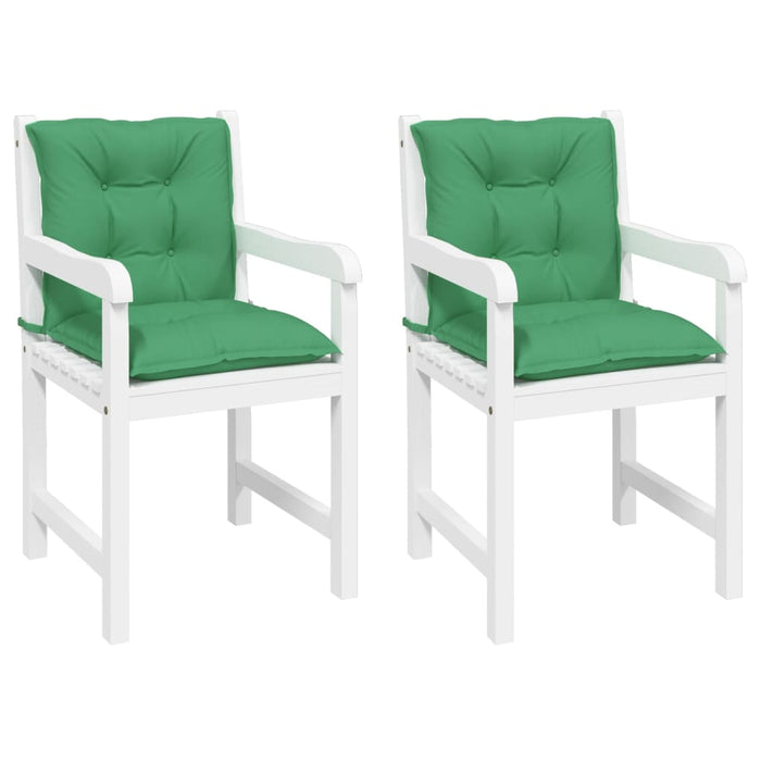 Perne scaun cu spătar mic, 2 buc., verde, 100x50x7 cm, textil WALTI
