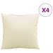 Perne de canapea, 4 buc., crem, 40x40 cm, textil - WALTI WALTI