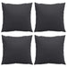 Perne de canapea, 4 buc., negru, 40x40 cm, textil - WALTI WALTI