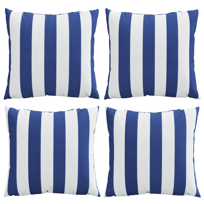 Perne decorative, 4 buc., albastru și alb, 40x40 cm, textil WALTI
